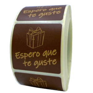 Etiqueta «Espero que te guste» marrón