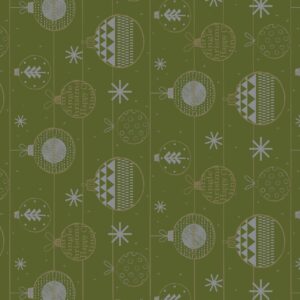 Papel de Regalo Bolas Navideñas Verdes