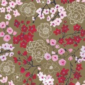 Papel de Regalo Flores Oro PDB2438